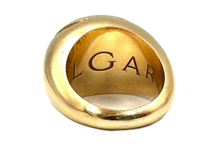 Bague 51 BVLGARI. Bague or rose 18K 58 Facettes