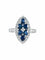 Bague 52 Bague Marquise Saphirs Diamants 58 Facettes