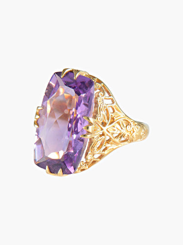 Bague 52 Bague Améthyste Or jaune 58 Facettes