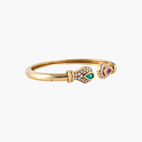 Bracelet Bracelet Jonc pierres de couleur Diamants 58 Facettes