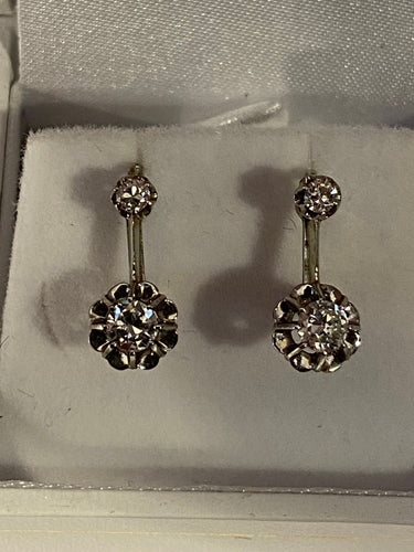 Boucles d'oreilles Dormeuses diamants 58 Facettes