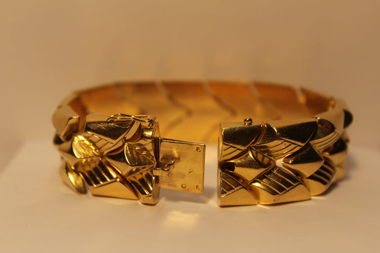 Bracelet Bracelet Manchette Or jaune 58 Facettes 11178