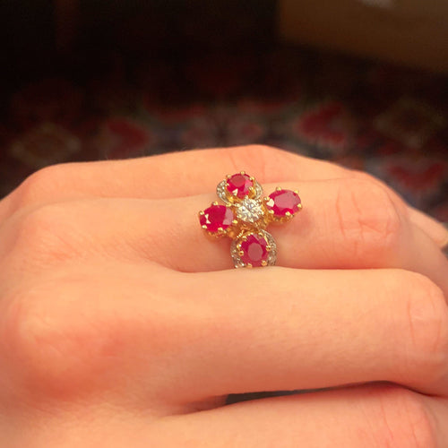 Bague 49 Bague Rubis Diamants 58 Facettes