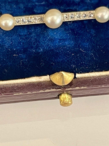 Broche Broche Barrette Platine Diamants Perles Fines 58 Facettes 1068846