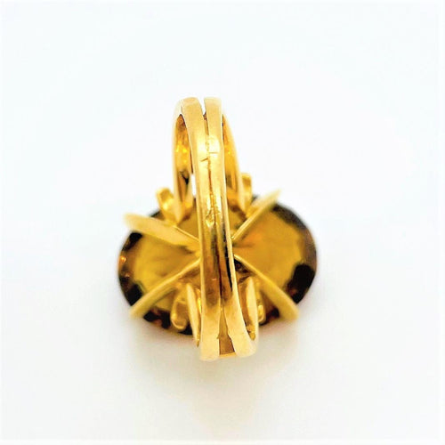 Bague 53 Bague Or Pierre Orange 58 Facettes 20400000619