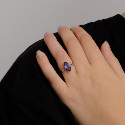 Bague 53 Bague Marquise Iolite 58 Facettes 1