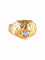 Bague CHEVALIERE LION OR JAUNE AVEC DIAMANTS 58 Facettes