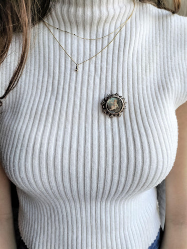 Broche Broche en argent Miniature XIXe 58 Facettes 445