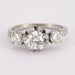 Bague 52 Bague trilogie, en or gris, diamants 58 Facettes