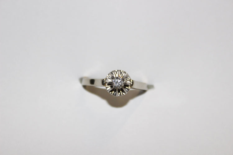 Bague 52 Bague solitaire Diamant 0.16ct 58 Facettes 11441