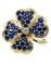 Broche Broche trèfles or jaune, saphirs et diamant 58 Facettes