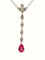 Collier Collier or blanc 18 carats diamants et tourmaline rose 58 Facettes