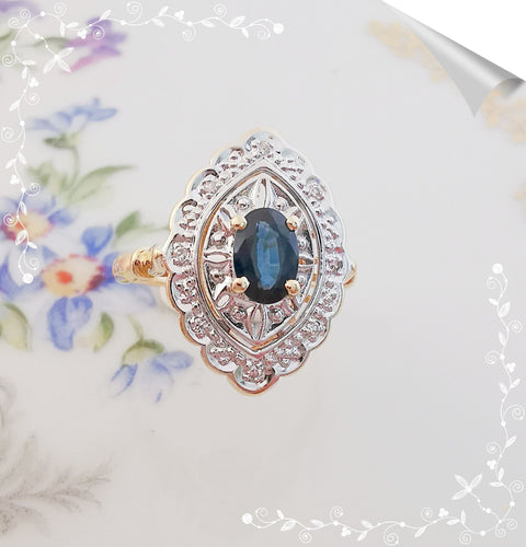 Bague Bague Marquise Saphir Diamants 58 Facettes AA 1512