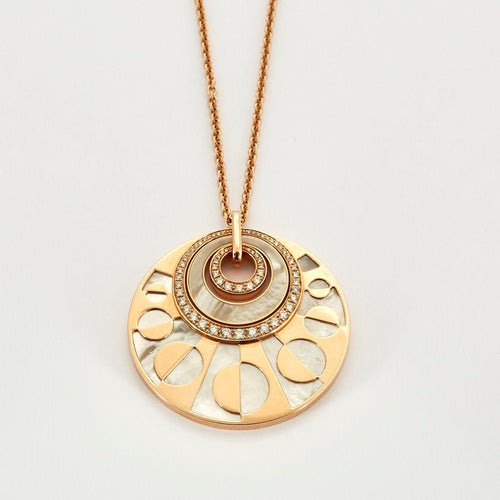 Collier BULGARI – Sautoir Intarsio Nacre Diamants 58 Facettes