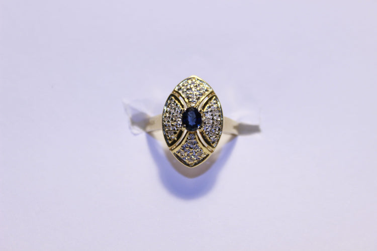 Bague 48 Bague Diamants et Saphir 58 Facettes