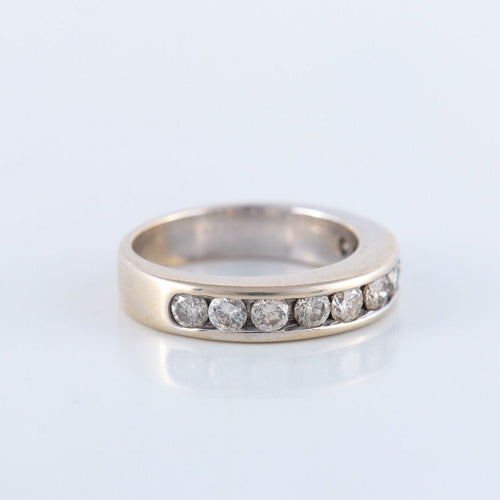 Bague 52 Demi-alliance 10 Diamants 58 Facettes JE109