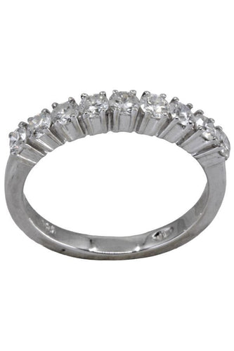 Bague 54 DEMI-ALLIANCE DIAMANTS 58 Facettes 058801