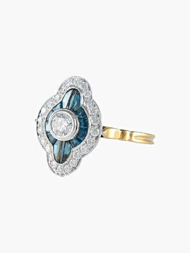 Bague 52 Bague Saphirs et Diamants 58 Facettes