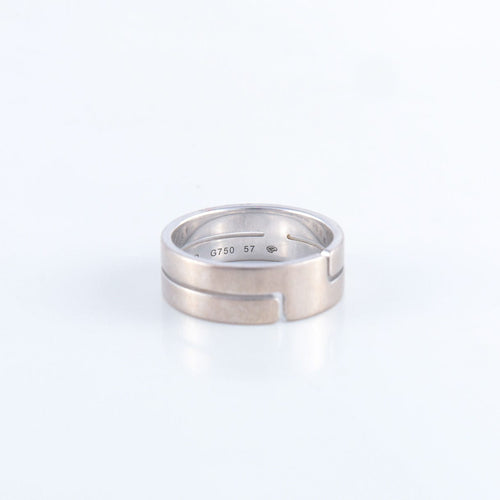 Bague 57 Bague Dinh Van Seventies moyen modèle en Or blanc 58 Facettes