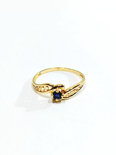 Bague 54 Bague Or jaune Saphir 58 Facettes