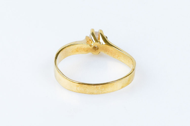 Bague 54 Bague solitaire 0.18ct en or massif 58 Facettes 111.26851-B5