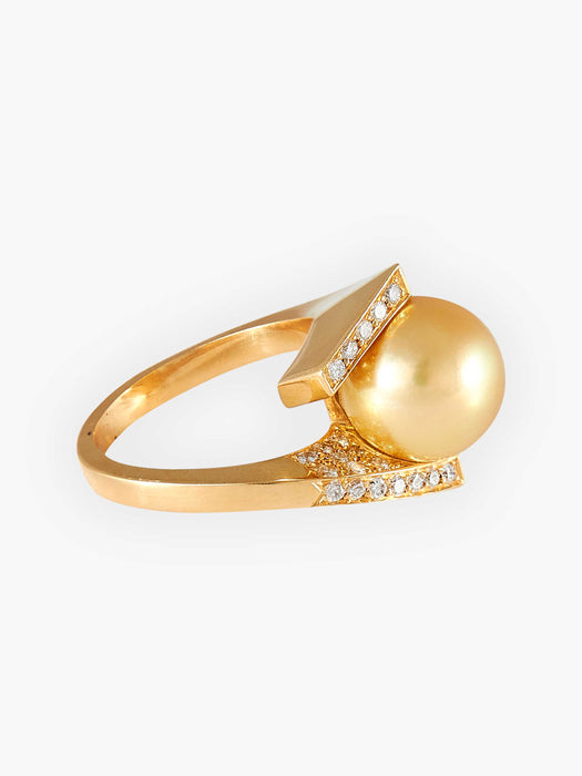Bague Bague Perle Gold et Diamants 58 Facettes HS20598