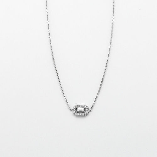 Collier Collier Or blanc Diamants 58 Facettes