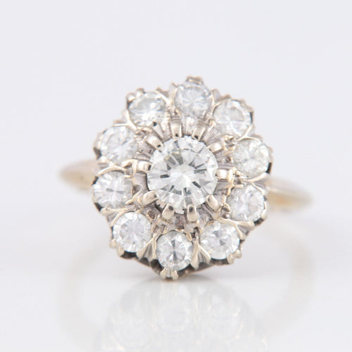Bague 53 Bague Marguerite Diamants 58 Facettes