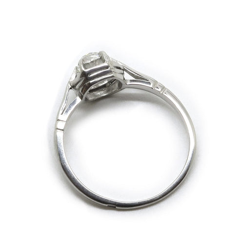 Bague Bague Solitaire Art Déco Diamant taille Ancienne 58 Facettes