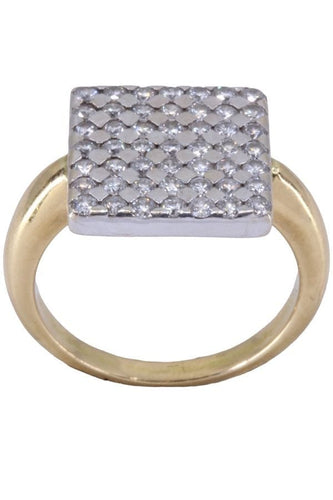Bague 54 BAGUE PAVAGE DIAMANTS 58 Facettes 073801