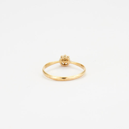 Bague 49.5 Bague en Or jaune, perle blanche 58 Facettes