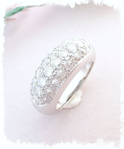 Bague Bague Jonc Diamants Or Blanc 58 Facettes AA 1532