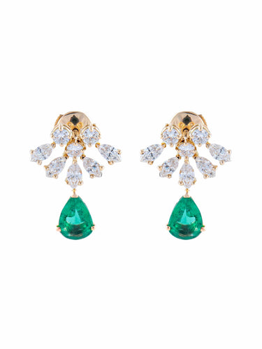 Boucles d'oreilles Boucles d'oreilles Emeraudes Diamants 58 Facettes
