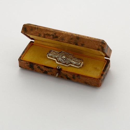 Broche Petite broche Art Déco or platine diamants 58 Facettes