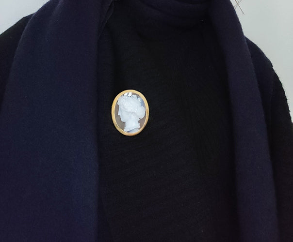 Broche Broche Camée Agate Napoléon III 58 Facettes 557