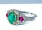 Bague 52 Bague émeraude rubis diamants 58 Facettes AB249