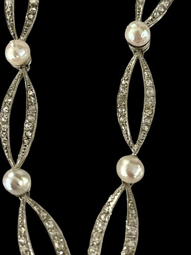 Collier Collier En Platine Et Perles Fines 58 Facettes 1026436