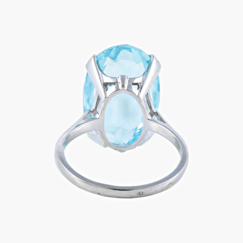 Bague 55 Bague Topaze bleue 58 Facettes