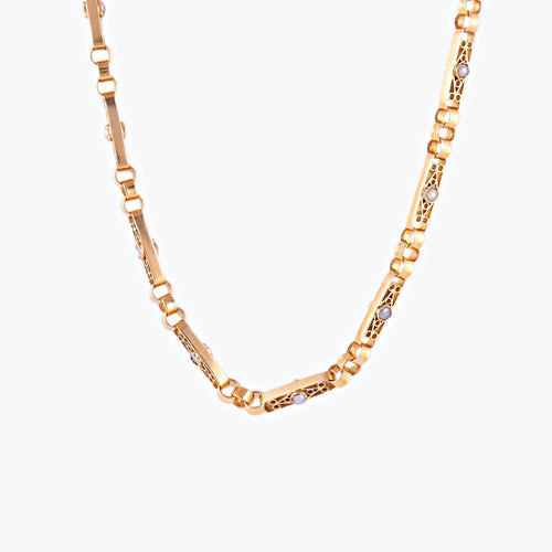 Collier Collier Maillons rectangulaires Perles 58 Facettes