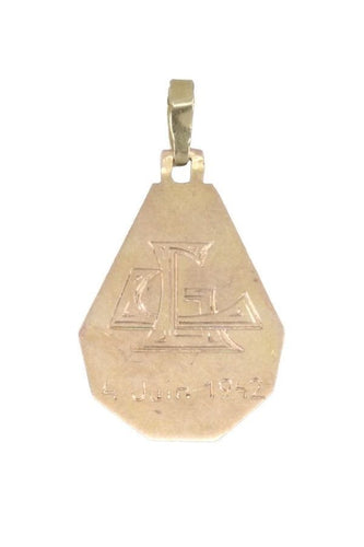 Pendentif Médaille vierge Art-Déco 58 Facettes 062371