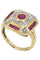 Bague BAGUE STYLE ART DÉCO RUBIS ET DIAMANTS 58 Facettes 050711