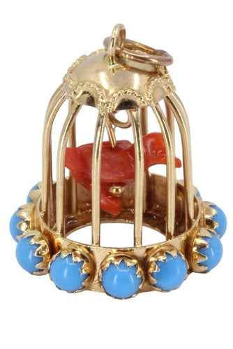 Pendentif PENDENTIF BRELOQUE CAGE D'OISEAU 58 Facettes 077411