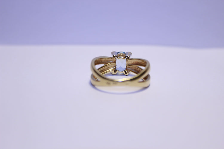 Bague 53 Bague Aigue-marine 58 Facettes