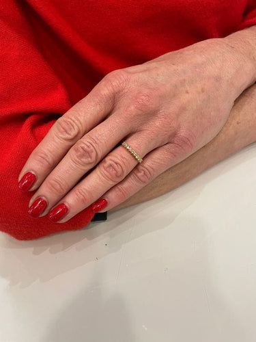 Bague DEMI-ALLIANCE MODERNE DIAMANTS 58 Facettes 059251