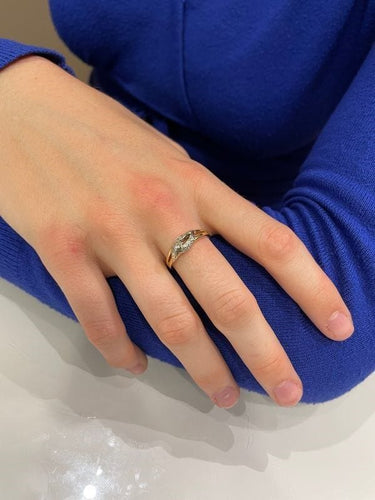 Bague BAGUE MODERNE ENTRELACÉE DIAMANTS 58 Facettes 056391