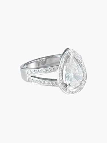 Bague 52 Bague Diamant taille Poire 58 Facettes