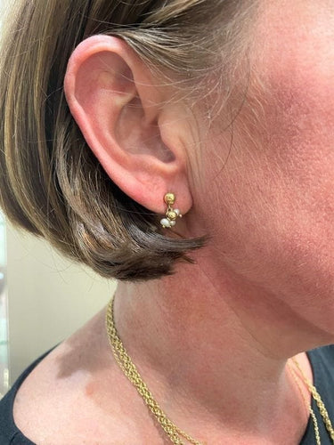 Boucles d'oreilles BOUCLES D'OREILLES PENDANTES PERLES 58 Facettes 058091