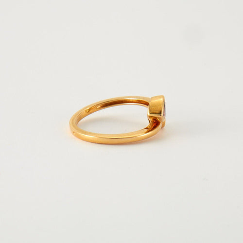 Bague 53 Bague toi & moi en Or jaune, améthyste & péridot 58 Facettes