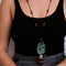 Collier Collier Sautoir Or blanc Jade Corail Onyx 58 Facettes 0009