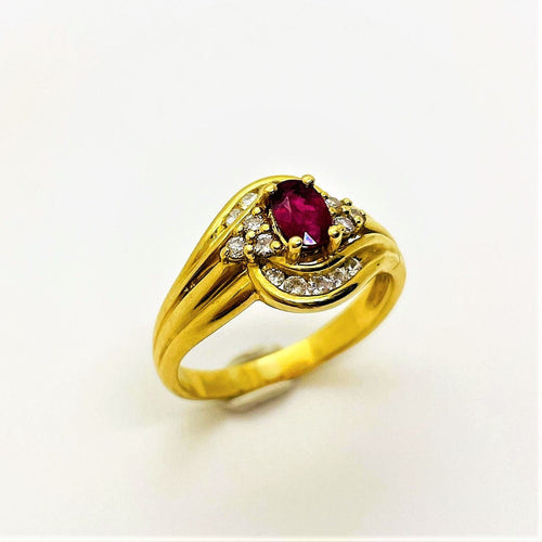 Bague 57.5 Bague Rubis et Diamants Or jaune 58 Facettes 20400000607